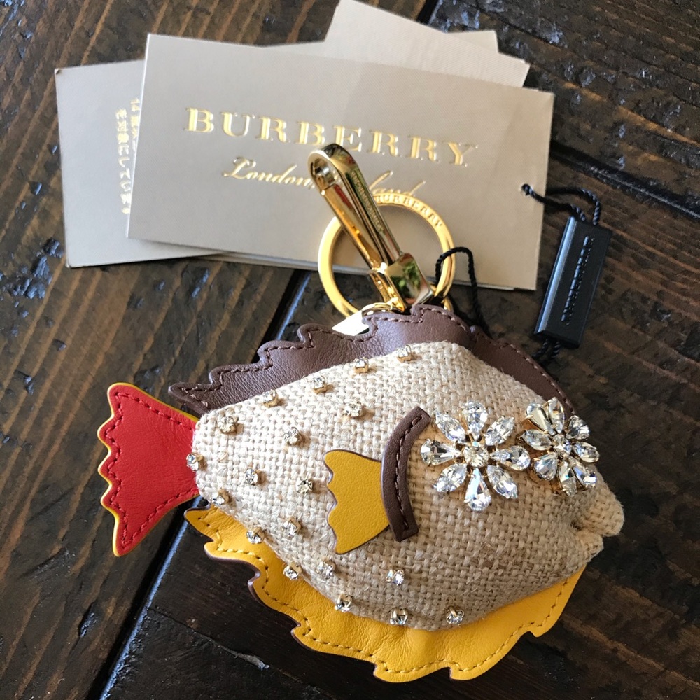 New Burberry Fish Bag Charm/Key Charm